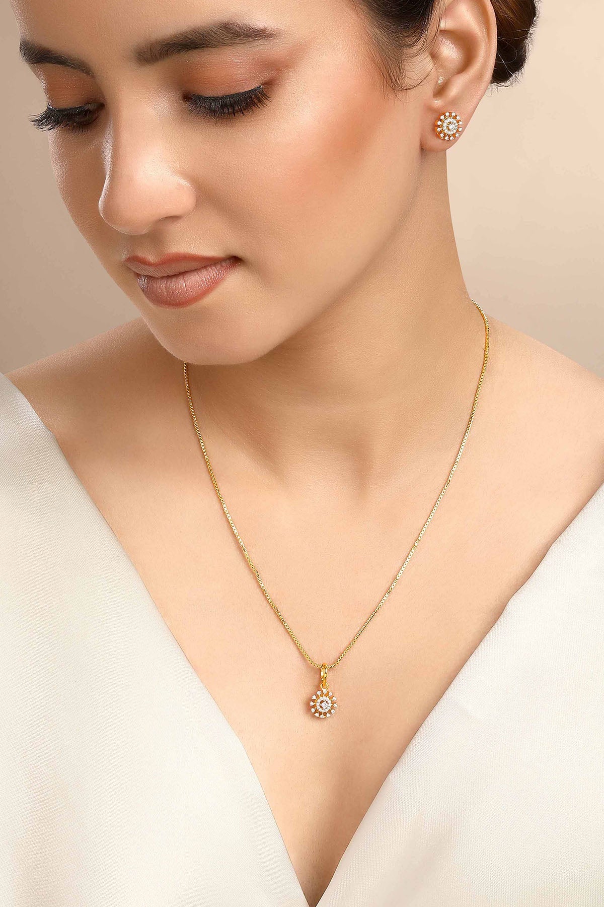 Buy Gold Plated Vasuki Pendant Set by Sica for women online at ScrollnShops